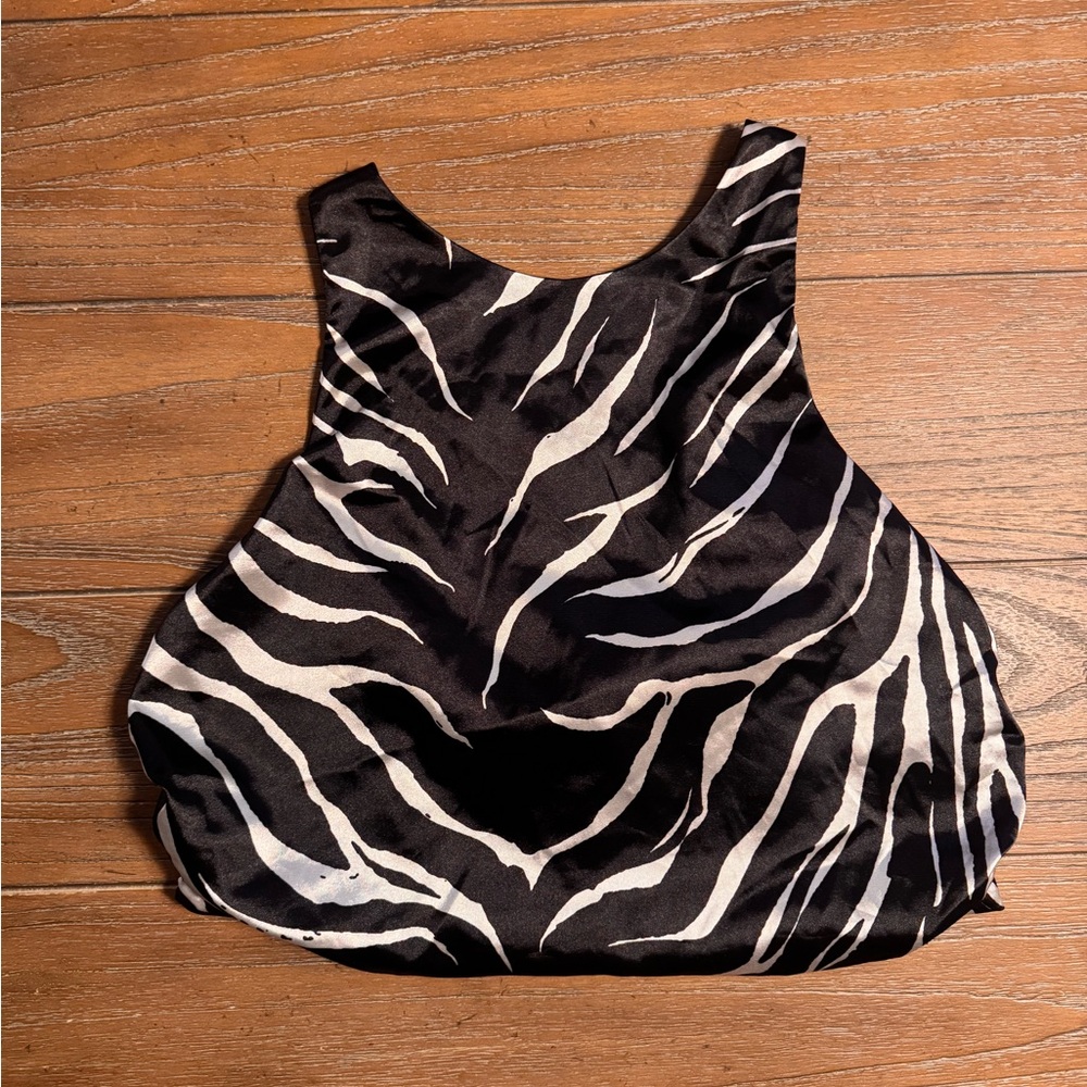 Zara Black and White Zebra Camisole